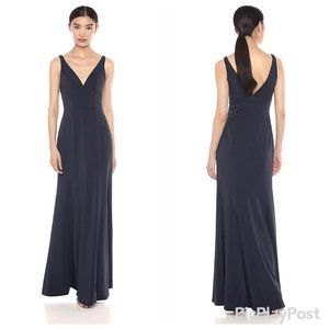 🆕 Jenny Yoo Jade V Neck Crepe Gown size 4 NWT